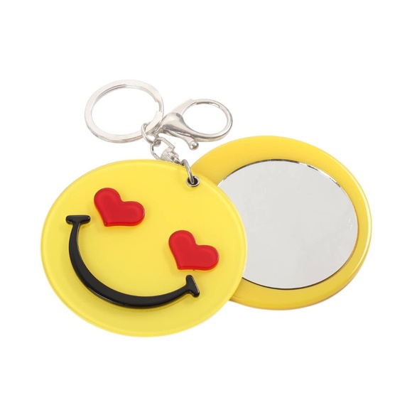 Heart Eye Smiley w/ Mirror Keychain - Picture 3 of 8